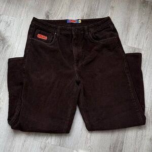 Empyre Dark Brown Corduroy Pants for Men